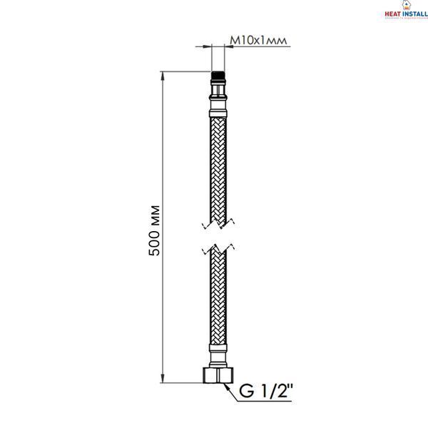 Гнучка підводка для змішувача Thermo Alliance Forte М10 50 см TAF387W50 SD00055493 фото