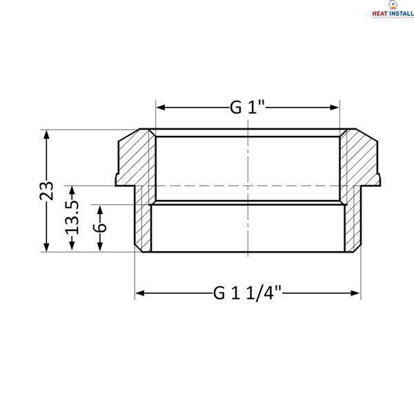 Футорка Thermo Alliance Standart 1&nbsp;1/4"х1" ЗВ SD4233225 SD00047894 фото