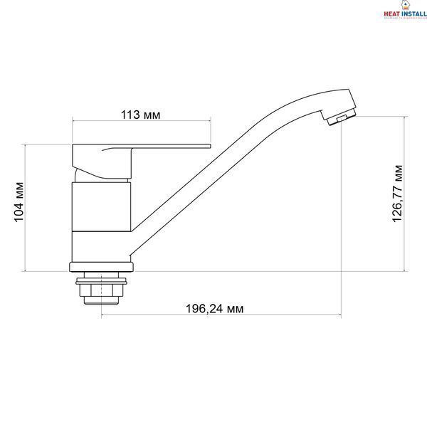 Змішувач для кухні Lidz Tani 003 (k40) LDTAN003CRM44968 Chrome SD00051092 фото