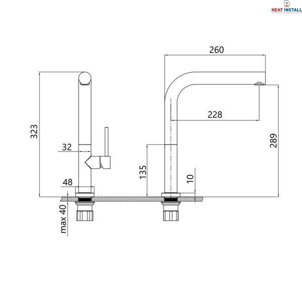 Змішувач для кухні Qtap Zdenek QTZDN9032103FC Brushed Nickel PVD SD00042912 фото