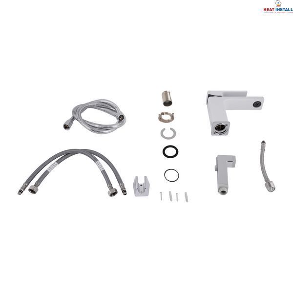Змішувач для раковини Qtap Gemini (з гігієнічним душем) QTGEM272CRW45691 Chrome/White SD00051815 фото