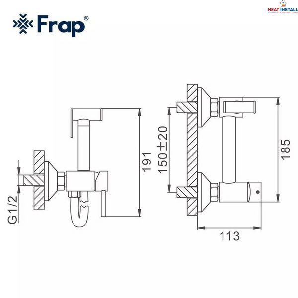 Гігієнічний душ Frap F7503, хром 1036134 фото