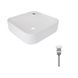 Комплект Qtap Stork: Раковина накладна квадратна 430x430x125 мм White + Донний клапан PU02 SD00053442 фото 1