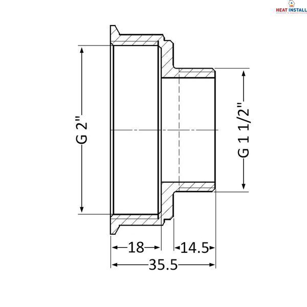 Перехідник Thermo Alliance Standart 2"х1 1/2" ВЗ SD4095040 SD00047828 фото