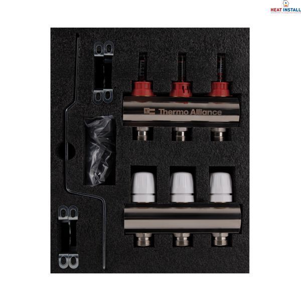 Колектор з витратомірами Thermo Alliance Standart 1" 3 виходи SD235W3 SD00021381 фото