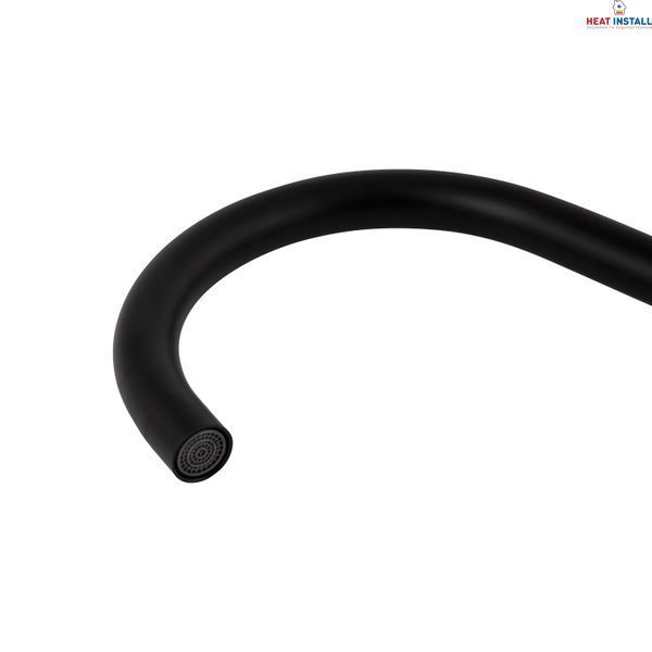 Змішувач для кухні Brinex Pure 015F U-образний Black Matt BRIPUR015FBLM SD00053177 фото