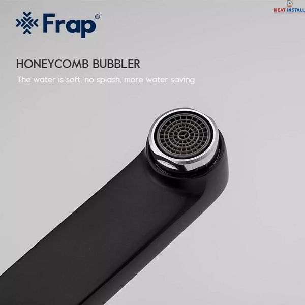 Душева система Frap F2449-6, поворотний вилив - перемикач на лійку, 3 режими, чорний/хром 1040778 фото