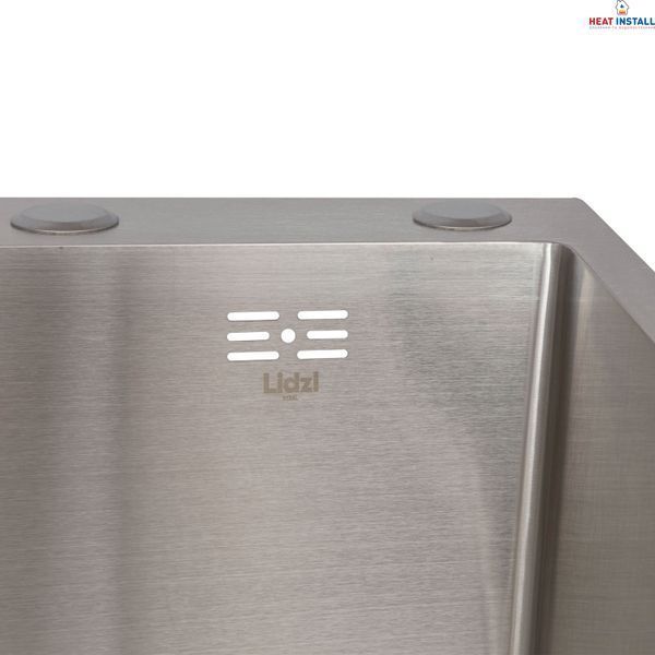 Мийка для кухні інтегрована Lidz Handmade H6350L крило ліворуч (LDH6350BRUL45588) Brushed Steel 3,0/1,0 мм SD00051712 фото