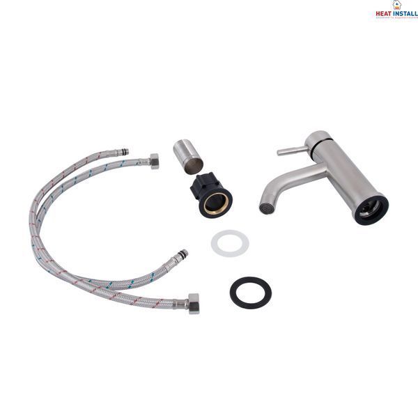 Змішувач для раковини Lidz Aria 0011F (k35) LDARI0011FNKS46091 Nickel SD00052215 фото