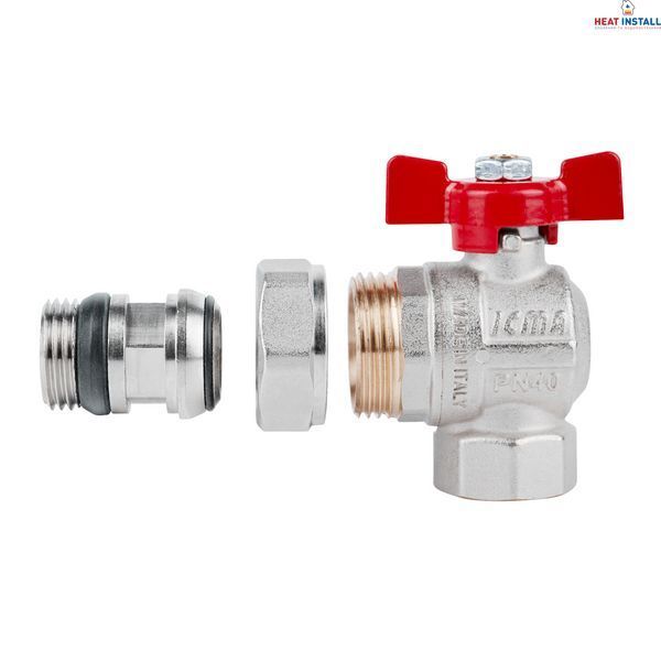 Кран кульовий Icma FAR. ROSSA 3/4" кутовий №362 SD00042361 фото