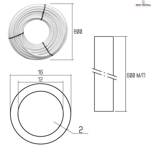 Труба GOLD-PEX Icma 16х2 мм, 600 м №P180 SD00009399 фото