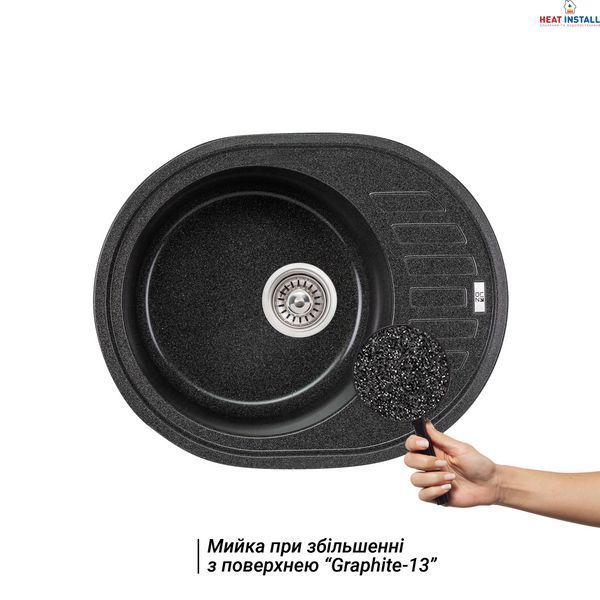 Кухонна мийка Lidz 620x500/200 GRF-13 (LIDZGRF13620500200) SD00043266 фото
