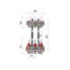 Колектор з витратомірами Thermo Alliance Standart 1" 3 виходи SD235W3 SD00021381 фото 4