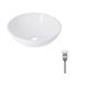 Комплект Qtap Owl: Раковина накладна кругла 400х400х155 мм White + Донний клапан PU02 SD00053443 фото 1