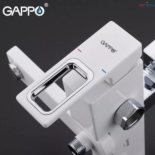 Душова система GAPPO G2417-8, вилив - перемикач на лійку, білий/хром 1034062 фото