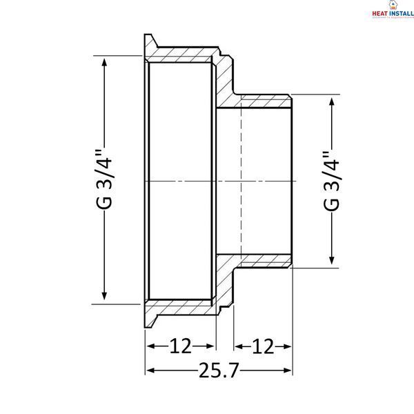 Перехідник Thermo Alliance Standart 3/4"х3/4" ВЗ SD4092020 SD00047839 фото