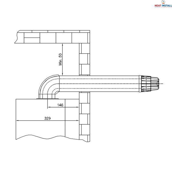 Комплект для коаксійного димаря Airfel Standart 1000 мм SD00005377 фото