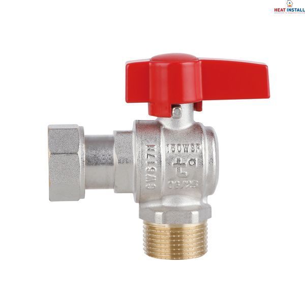 Кран кульовий Thermo Alliance Standart 3/4"ВЗ кутовий, PN40, з накидною гайкою TAS224W20 SD00054688 фото