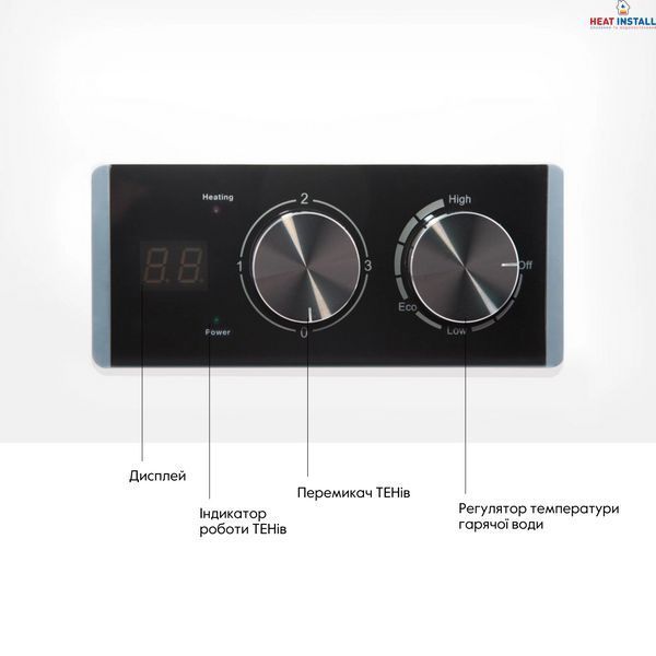 Водонагрівач електричний Thermo Alliance 100 л плоский горизонтальний, мокрий ТЕН 2 кВт (0,8+1,2) DT100H20G(PD) SD00032266 фото