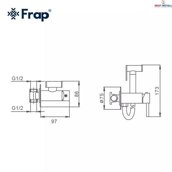 Гігієнічний душ Frap F7505-6, чорний 1040800 фото
