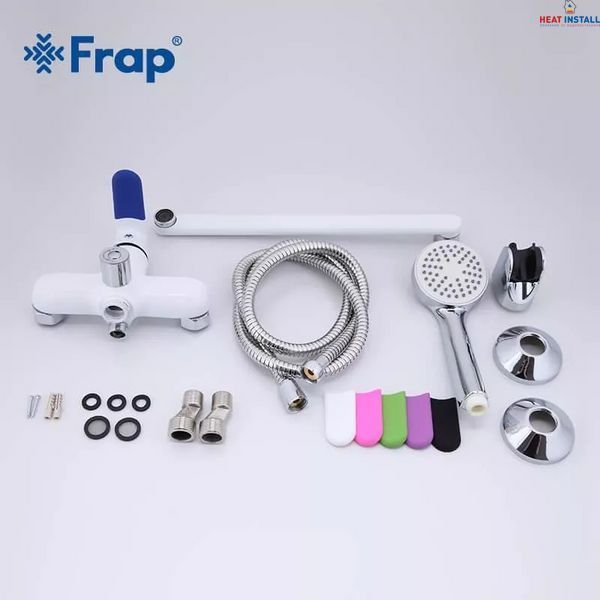 Змішувач для ванни Frap F2234, білий/хром 1033654 фото