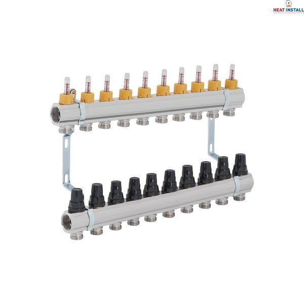 Колектор з витратомірами Thermo Alliance Forte 1" 10 виходів SF001W10 SD00039949 фото