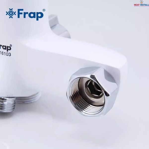Змішувач для ванни Frap F2234, білий/хром 1033654 фото