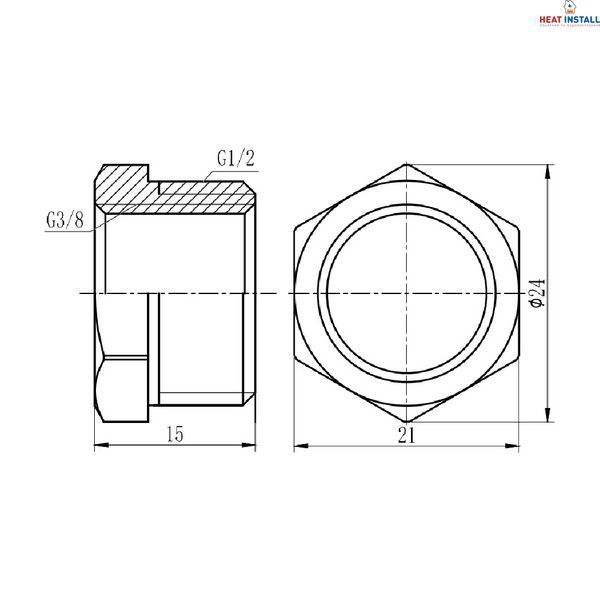 Футорка Thermo Alliance Forte 1/2"х3/8" ЗВ SF374159 SD00002751 фото