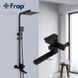 Душева система Frap F24802-6, вилив - перемикач на лійку, 1 режим, чорний 1040811 фото 2