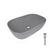 Раковина накладна Qtap Robin 600x390x150 мм, Stone grey, прямокутна, з донним клапаном QTROB188SG49786 SD00055910 фото 1
