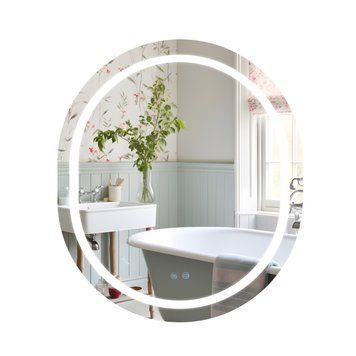 Дзеркало Qtap Gemini 800х700 з LED-підсвічуванням Touch, з антизапотіванням, з димером, рег. темп. кольору (3000-6500K) Reverse QT2578R8070 SD00052317 фото
