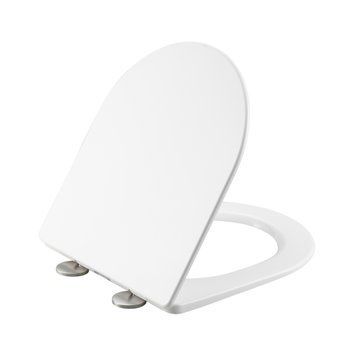 Сидіння для унітазу Qtap (Taurus 490) 422x360x30 мм, White, з мікроліфтом, Slim Duroplast, Quick Release QTSC179W49383 SD00055507 фото