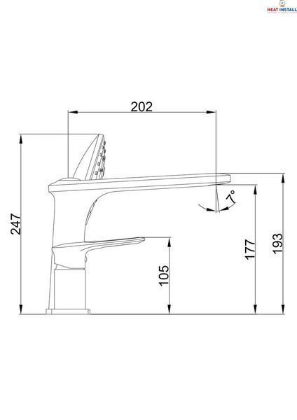 Змішувач для ванни на борт Frap F1149, білий/хром 1037553 фото