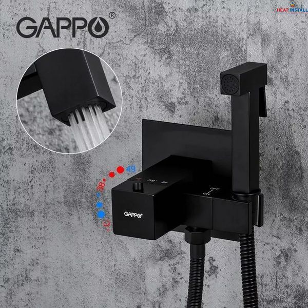 Гігієнічний душ GAPPO G7207-60 із термостатом, чорний 1042577 фото