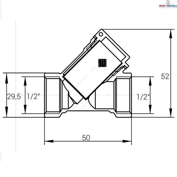 Фільтр грубої очистки 1/2&Prime;ВВ нікельований Б3301А(нк) 000027451 фото