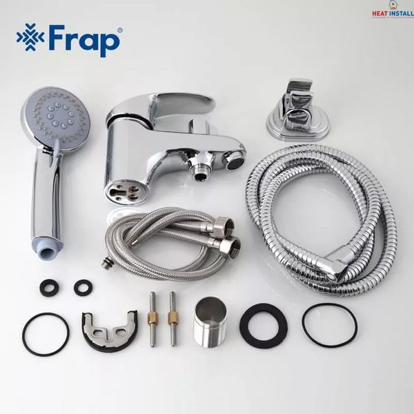Змішувач для умивальника Frap F1221 з душовою лійкою, хром 1034242 фото