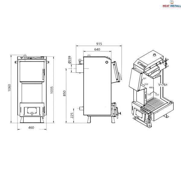 Котел твердопаливний сталевий Thermo Alliance Magnum V 4.0 SF 20 SD00051385 фото