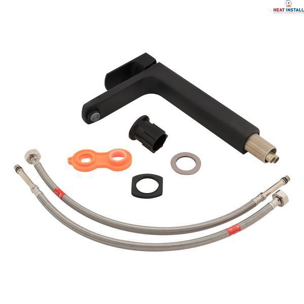 Змішувач для раковини Qtap Lipno високий QTLIPNO1023H101CB Black Matt SD00042259 фото