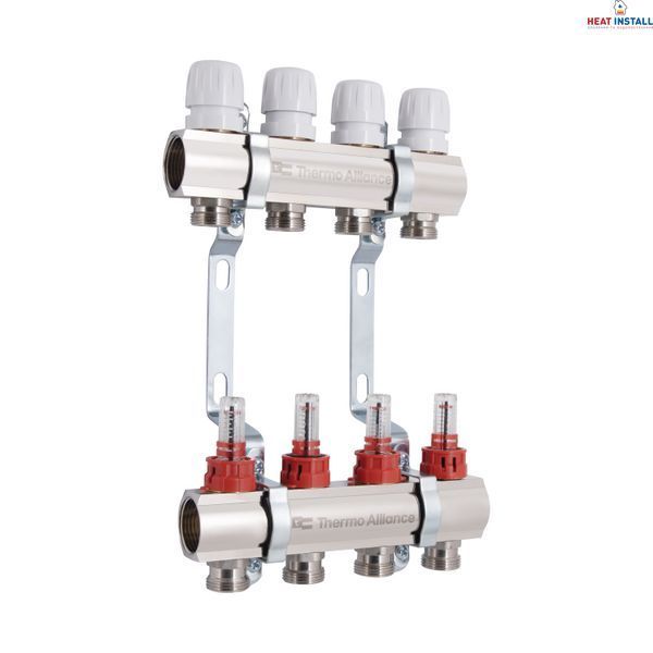 Колектор з витратомірами Thermo Alliance Standart 1" 4 виходи SD235W4 SD00021382 фото