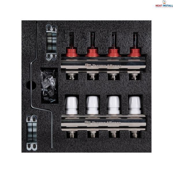 Колектор з витратомірами Thermo Alliance Standart 1" 4 виходи SD235W4 SD00021382 фото