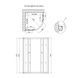 Душова кабіна Lidz Latwa SC90x90.SAT.MID.FR, скло Frost 4 мм без піддона SD00047615 фото 3