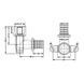 Кут натяжний Icma №1040 d16х2,2-1/2"В настінний 851040ADBO05 SD00053910 фото 2