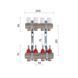 Колектор з витратомірами Thermo Alliance Standart 1" 4 виходи SD235W4 SD00021382 фото 3