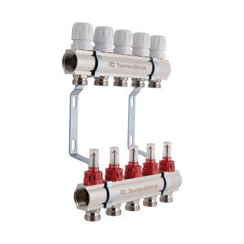 Колектор з витратомірами Thermo Alliance Standart 1" 5 виходи SD235W5 SD00021383 фото