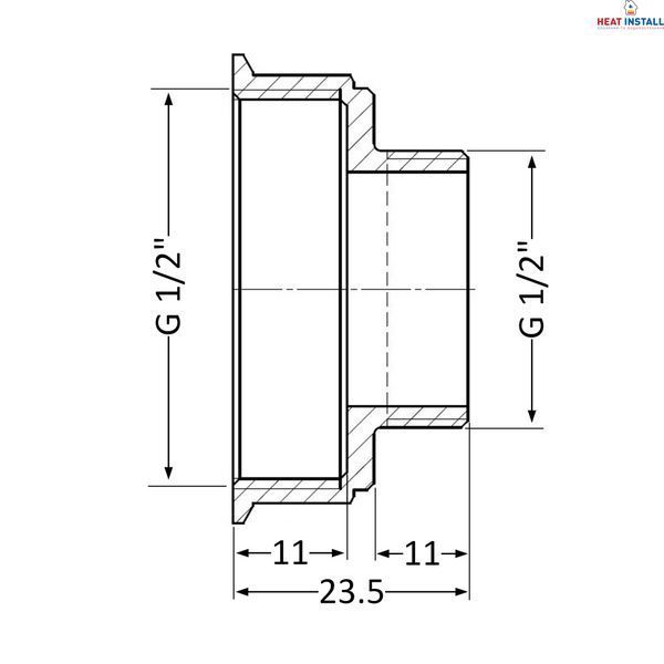 Перехідник Thermo Alliance Standart 1/2"х1/2" ВЗ SD4091515 SD00047843 фото