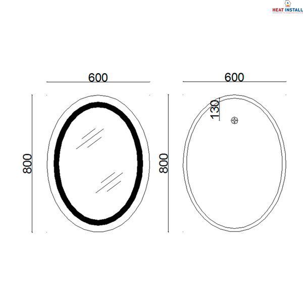 Дзеркало Lidz Vida 800х600 з LED-підсвічуванням Touch, з антизапотіванням, з димером, рег. яскравості LD78LF6080 SD00052339 фото
