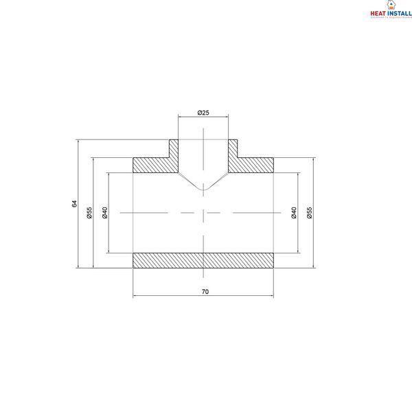 Трійник PPR Thermo Alliance 40х25х40 SD00029363 фото