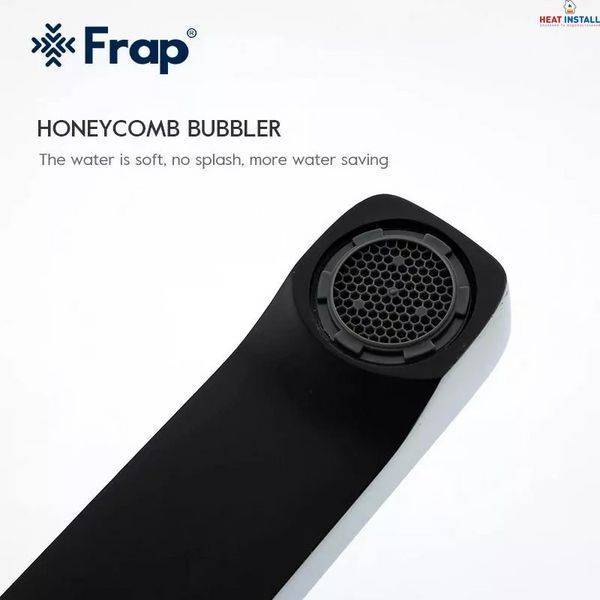 Душева система Frap F2457, поворотний вилив - перемикач на лійку/душ, 3 режими, чорний/хром 1037554 фото