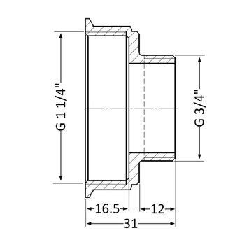 Перехідник Thermo Alliance Standart 1&nbsp;1/4"х3/4" ВЗ SD4093220 SD00047835 фото