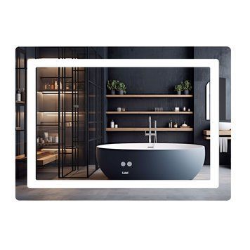 Дзеркало Lidz Kubis (KU2) 1200х800 з LED-підсвічуванням Touch, з антизапотіванням, з димером, рег. яскравості LDKUB120080049007 SD00055131 фото